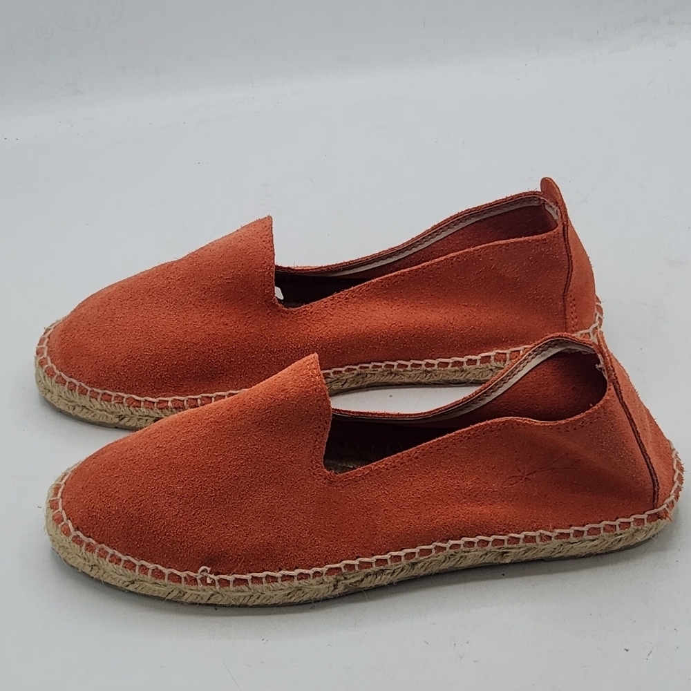 Manebí From Anthropologie Suede Espadrilles Hamptons In Orange Rust Size 39 - Picture 12 of 16